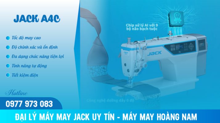Ưu điểm máy may 1 kim điện tử Jack A4C | Máy May Jack Hoàng Nam